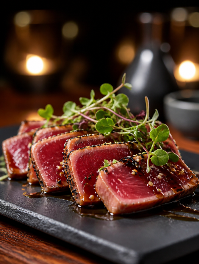 Tartar y tataki de atún rojo en 42 St Rivas Vaciamadrid